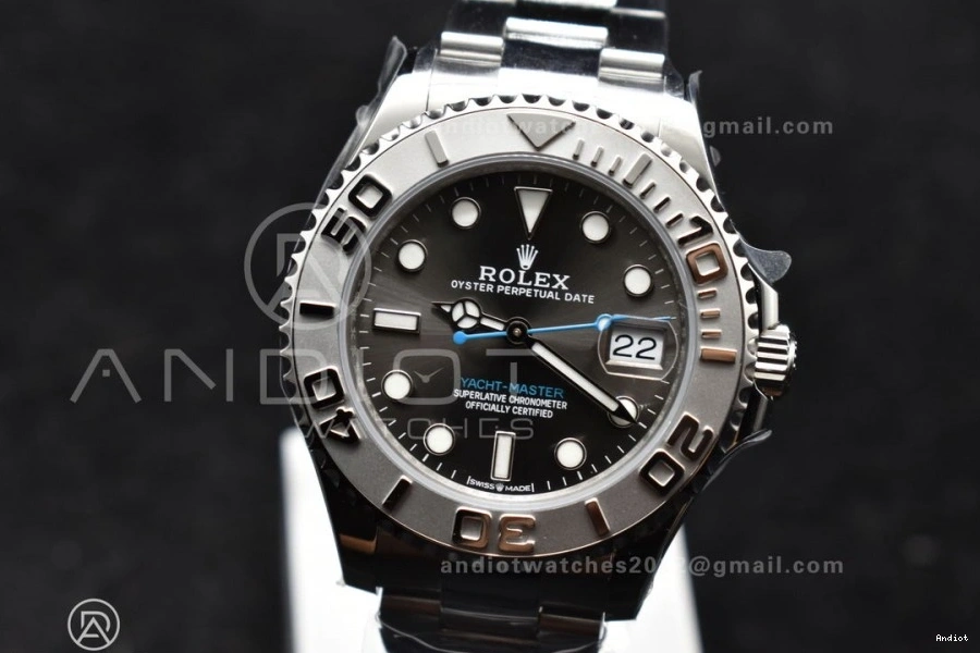 A2824 Bracelet Gray CVSF Dial SS 1:1 37mm Yacht-Master 316L and Best Case Edition 268622 1206